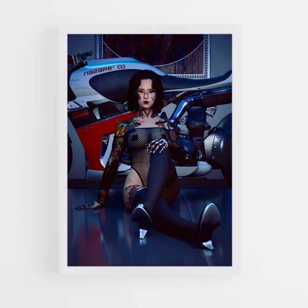 Poster Neon Rider – affiche Cyberpunk (vue 3)